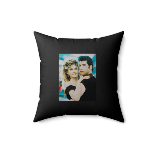 John Travolta And Olivia Newton Square Pillow Cover