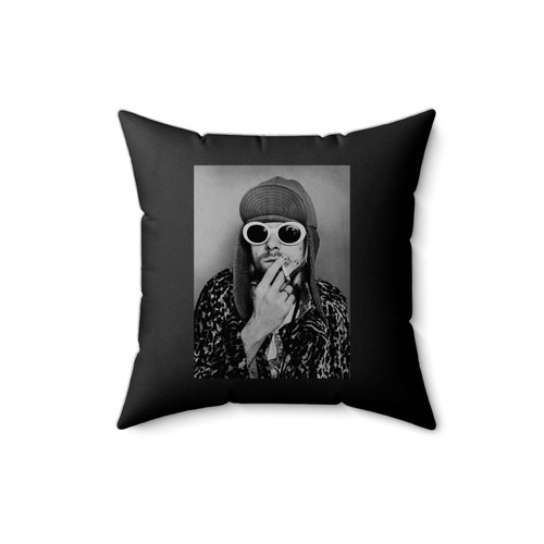 Kurt Cobain Smoking Square Pillow Cover