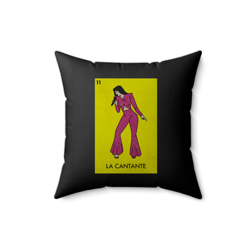 La Cantante Mexican Loteria Bingo Card Square Pillow Cover