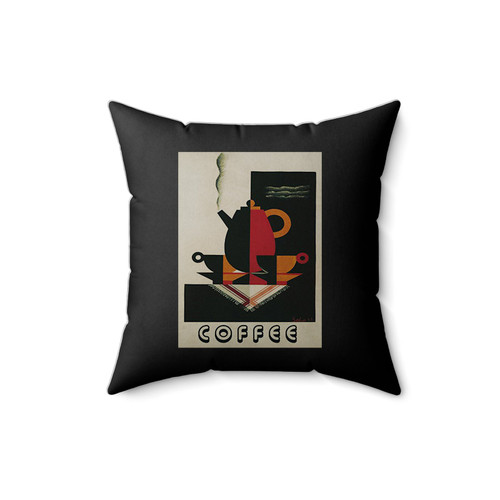 Leinwand Kaffee Coffee Cafe American Breakfast Drink Square Pillow Cover