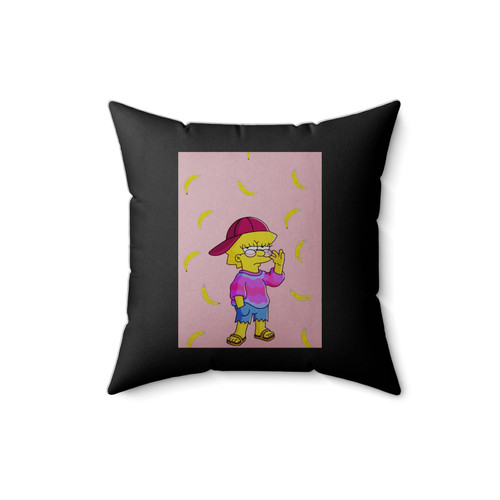 Lisa Simpson Birthday Gift Gift Cool Banana Square Pillow Cover