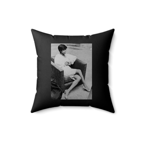 Lola Falana Vintage Black Glamour Square Pillow Cover