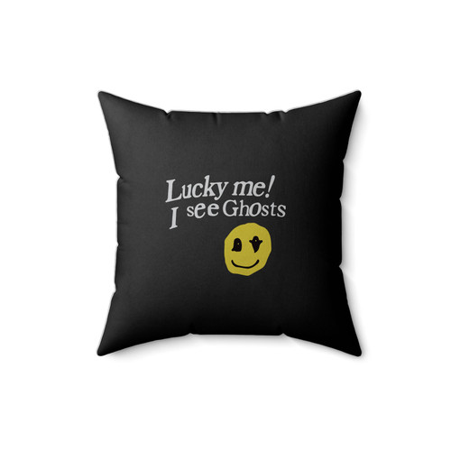 Lucky Me I See Ghosts Square Pillow Cover
