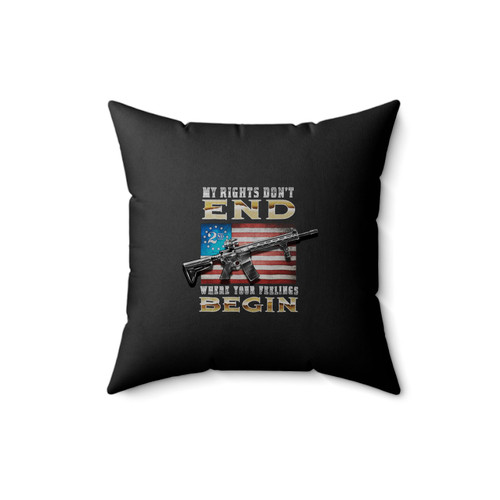 My Rights Dont End Square Pillow Cover