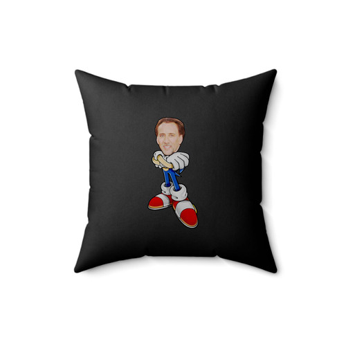 Nicolas Cage The Hedgehog Square Pillow Cover