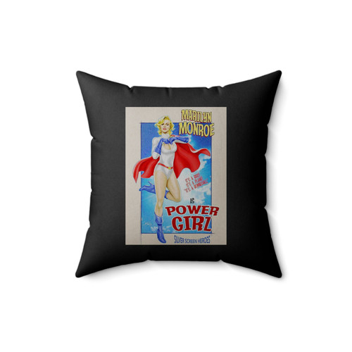 Power Girl Marilyn Monroe Power Girl Marvel Movie Square Pillow Cover
