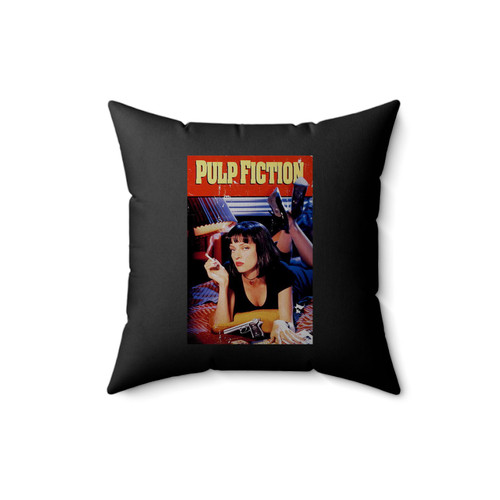 Pulp Fiction Uma Thurman Poster Square Pillow Cover