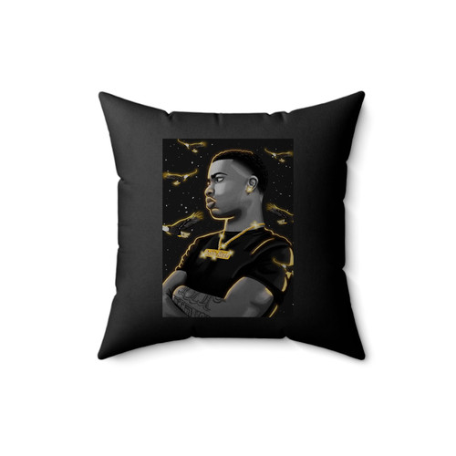 Roddy Ricch Cartoon Rapper Graphic Square Pillow Cover