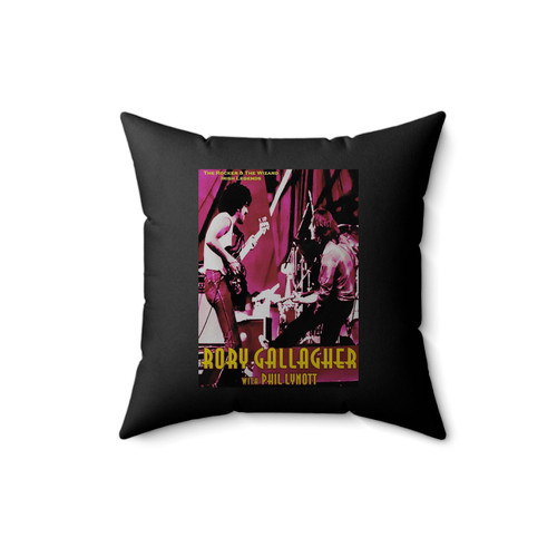 Rory Gallagher And Phil Lynott Square Pillow Cover