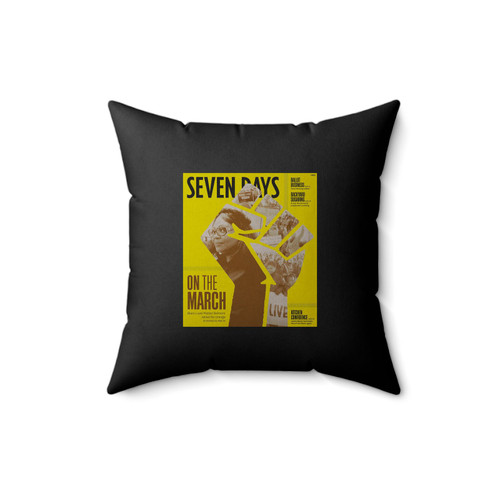 Seven Days On The March Square Pillow Cover