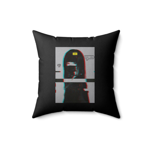 Sexy Anime Manga Girl Futuristic Vaporwave Japan Square Pillow Cover