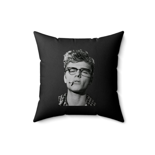 Smoking James Byron Dean Hollywood Square Pillow Cover