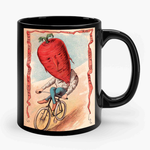 Vegetable People Beet Riding A Bicycle Ceramic Mug