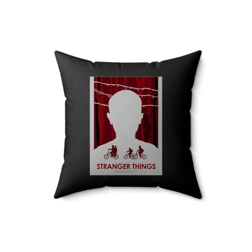 Stranger Things Friends Dont Life Square Pillow Cover
