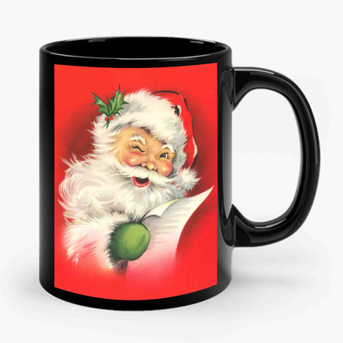 Vintage Christmas Santa Claus Ceramic Mug