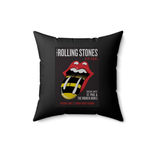 The Rolling Stones Zip Code Tour Atlanta Us Square Pillow Cover