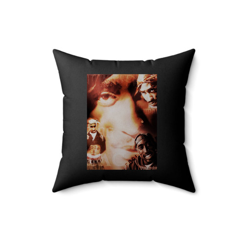 Tupac Shakur Collage Square Pillow Cover