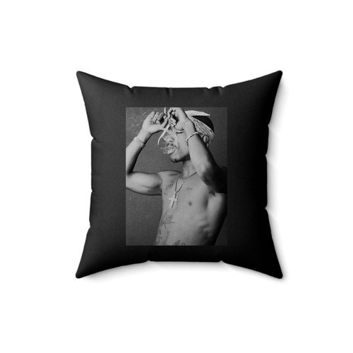 Tupac Shakur Pac Smoking R And B Music Star Square Pillow Cover