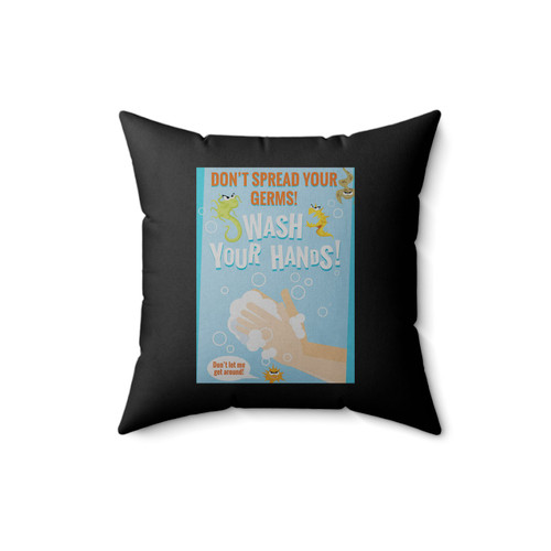 Wash Your Hands Square Pillow Cover