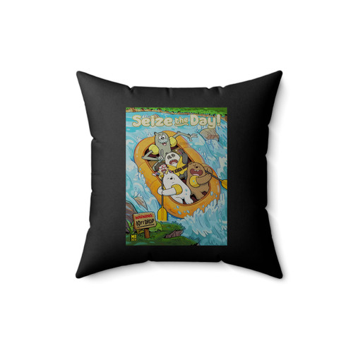 We Bare Bears Seize The Day Square Pillow Cover