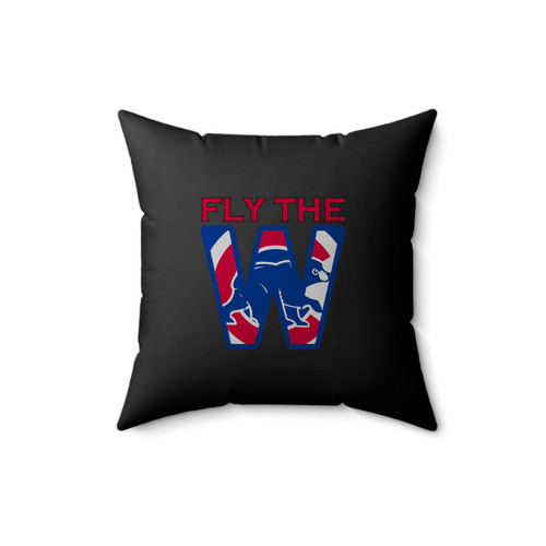 Cubs Win Logo Square Pillow Cover