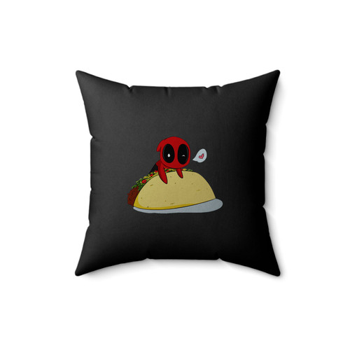 Deadpool And Tacos Loves So Much Square Pillow Cover