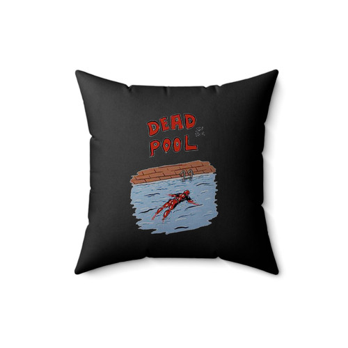 Deadpool Dead Body In Water Parody Funny Square Pillow Cover