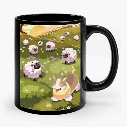 Wooloo And Yamper Pokemon Ceramic Mug