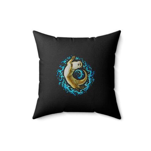 Otter Waves Square Pillow Cover