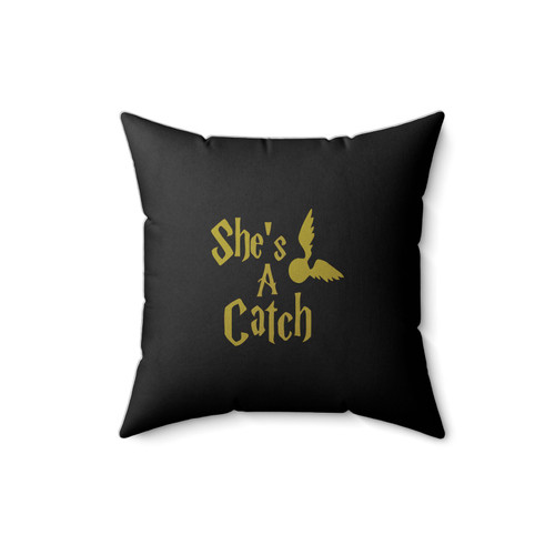 She Is A Catch Gold Harry Potter Square Pillow Cover