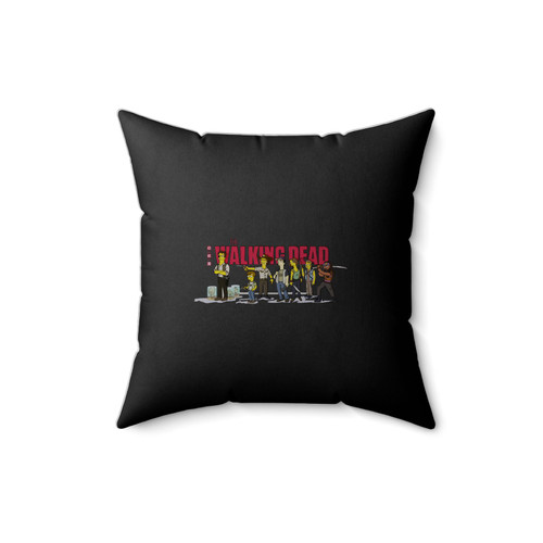 The Walking Dead Gets Simpsonized Square Pillow Cover