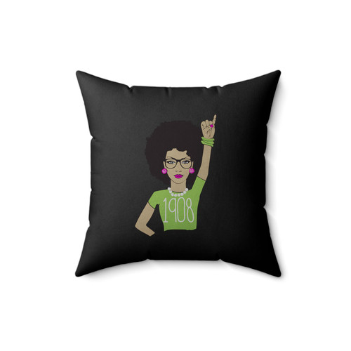 Alpha Kappa Alpha Sorority 1908 Sisterhood Devine Nine Square Pillow Cover