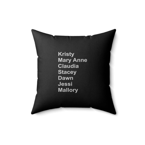 Babysitters Club Typography 90S 80S Nostalgia Square Pillow Cover Babysitters Club Typography 90S 80S Nostalgia Square Pillow Cover