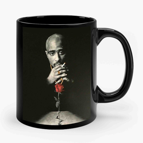 2pac Smoke The Rose Ceramic Mug