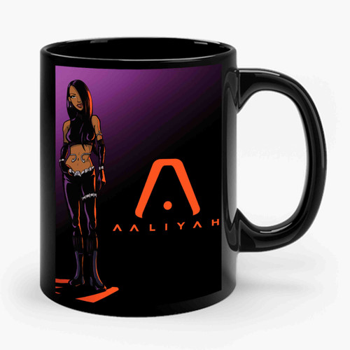 Aaliyah American Singer Cartoon Ceramic Mug