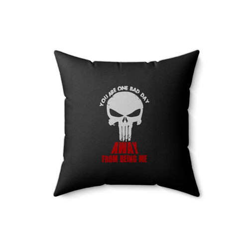 Daredevil Punisher You Are One Bad Day Away From Being Me Square Pillow Cover