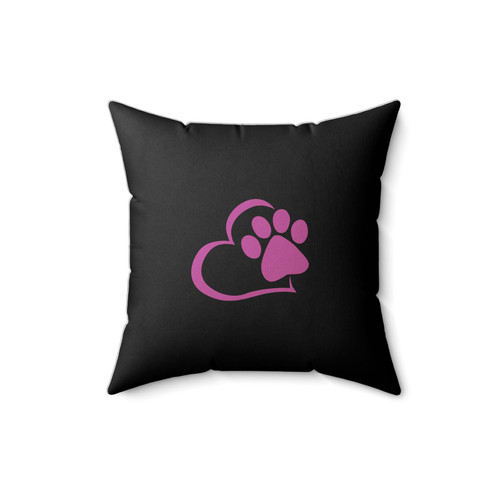 Heart Paw Dog Heart Dog Lover Square Pillow Cover