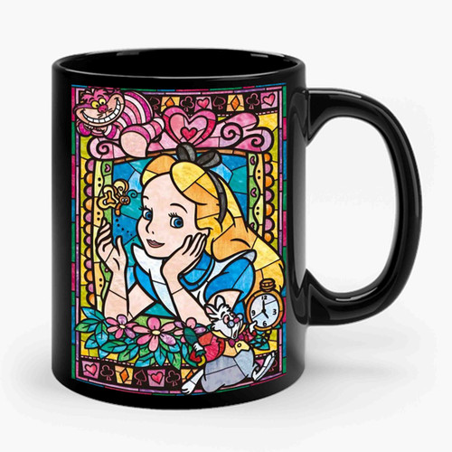 Alice In Wonderland Mozaic Glasses Ceramic Mug
