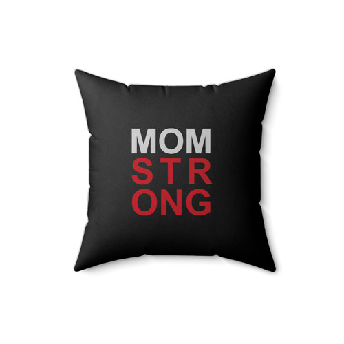 Mom Strong Gym Yoga Workout Square Pillow Cover