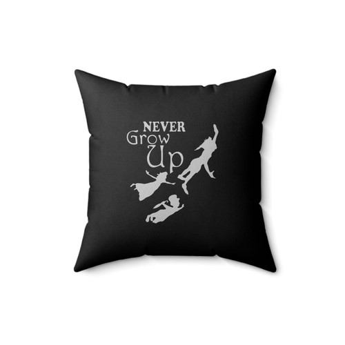 Never Grow Up Peter Pan Walt Disney Square Pillow Cover