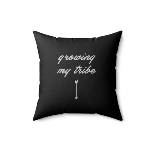 Pregnancy Announcement Growing My Tribe Square Pillow Cover