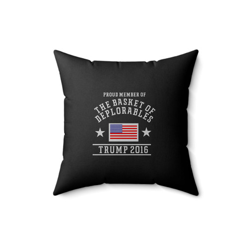 Proud Member Of The Basket Of Deplorable Trump Usa Flag Square Pillow Cover