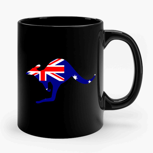 Australian Flag Kangaroo Ceramic Mug