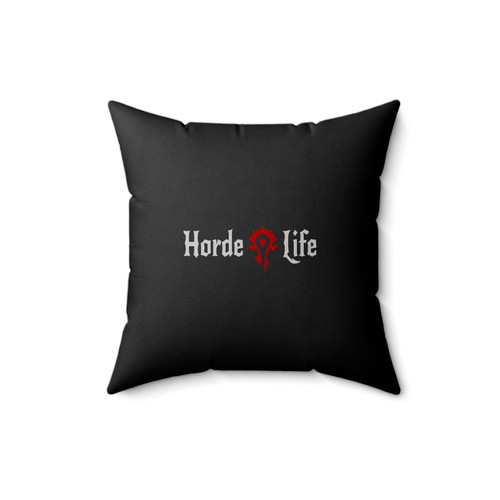 Warcraft Horde Life Geek Gamer Gaming Square Pillow Cover