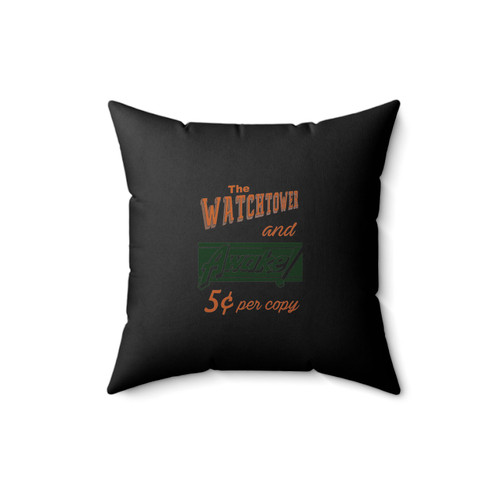 Watchtower Awake Canvas Messenger Vintage Square Pillow Cover