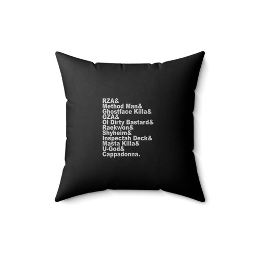 Wu Tang Clan The Names Hip Hop Square Pillow Cover