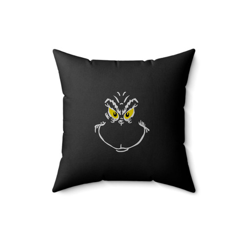 Youth Grinch Christmas Grinch Face Square Pillow Cover