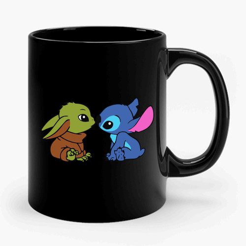 Baby Yoda And Baby Stitch Cute Ceramic Mug