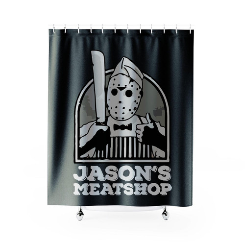 New Jason Voorhees Cult Meatshop Comedy Horror 80S Shower Curtain