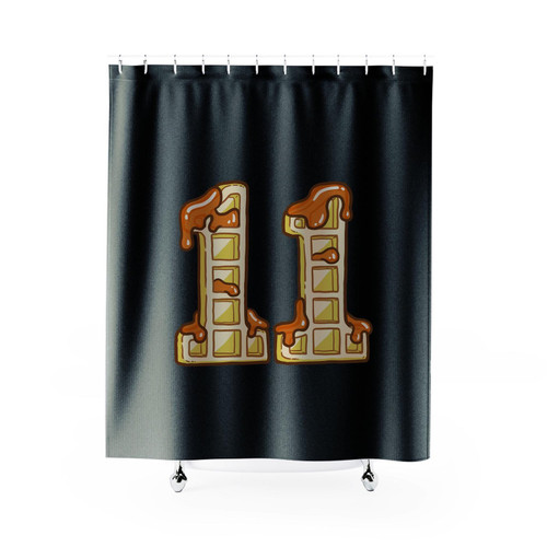 Number 11 Waffles Eleven Stranger Things Shower Curtain